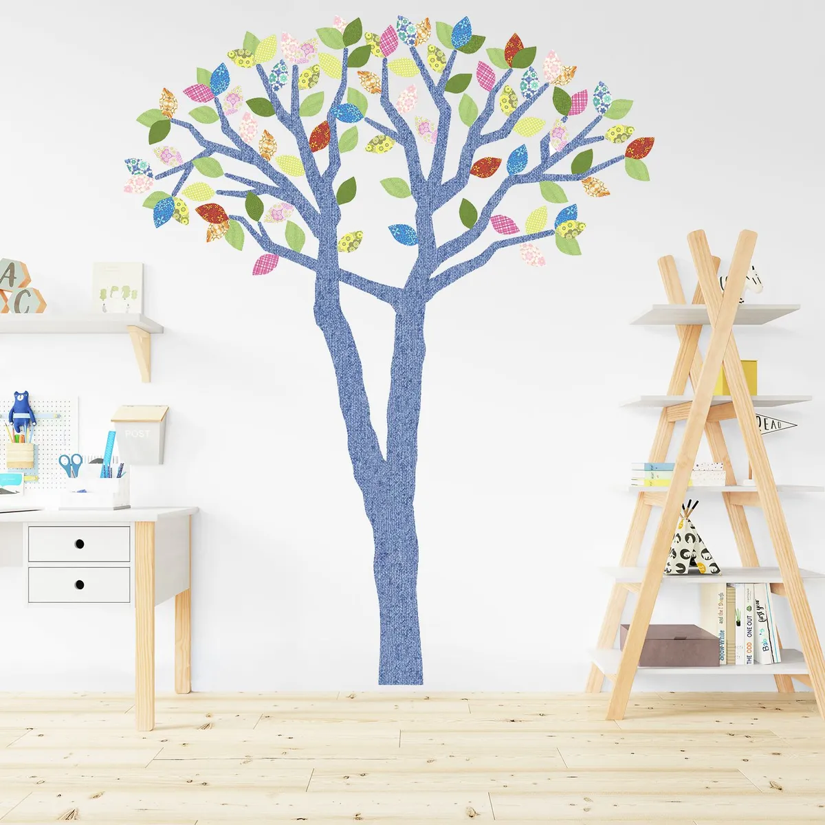 STICKART - Vinilo Árbol Abedul Azul