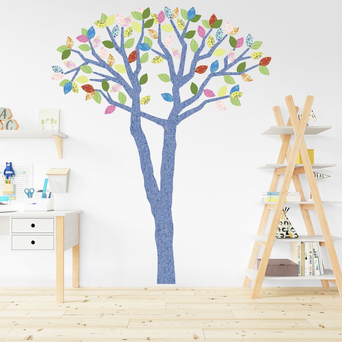 STICKART - Vinilo Árbol Abedul Azul