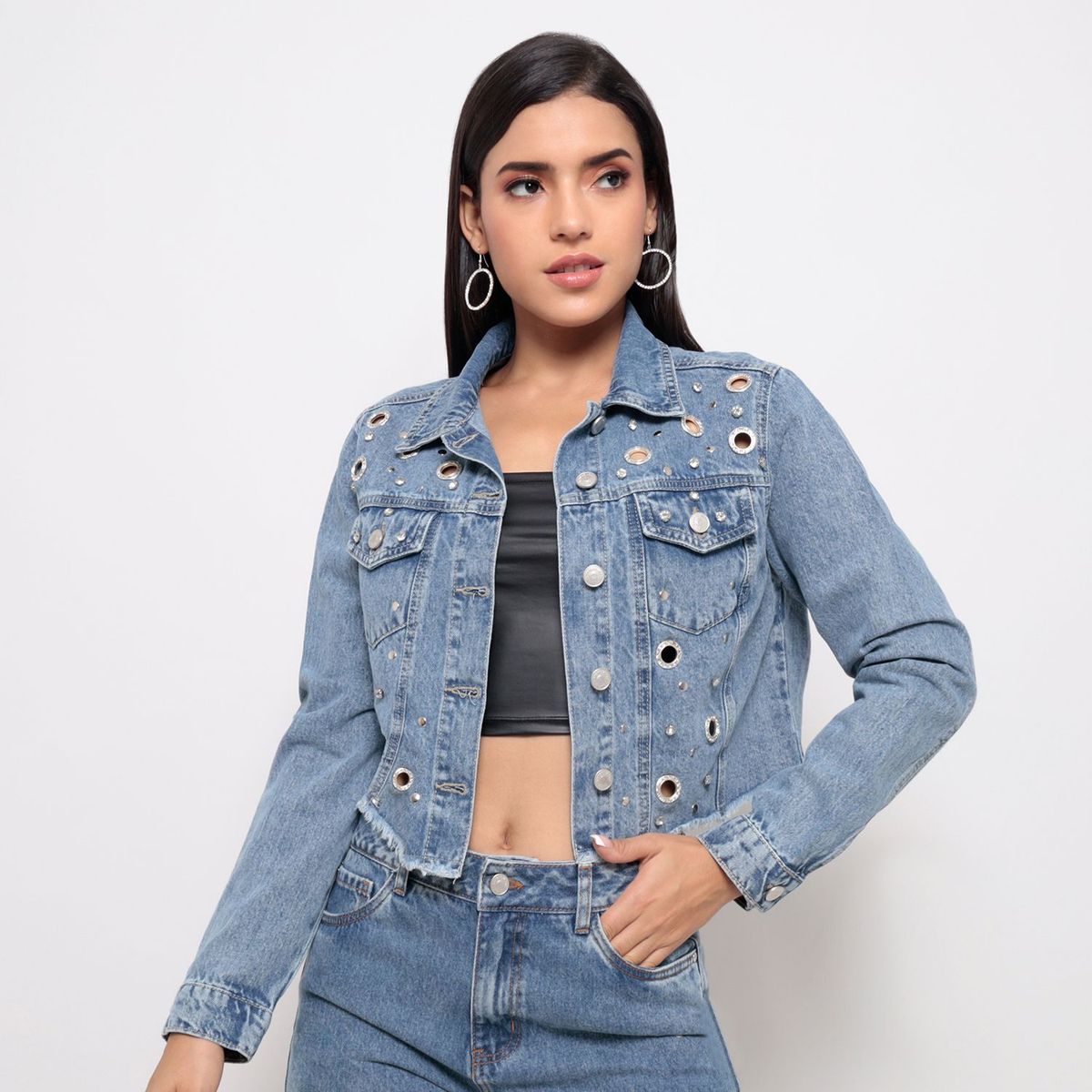 KANSAS - Casaca Jean Mujer Kansas