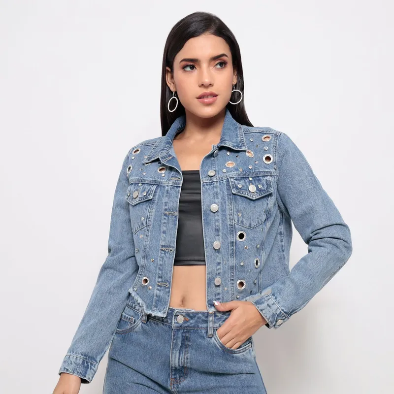 KANSAS - Casaca Jean Mujer Kansas