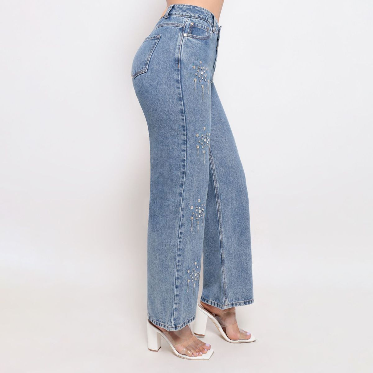 KANSAS - Pantalón Jean Palazzo Mujer Kansas