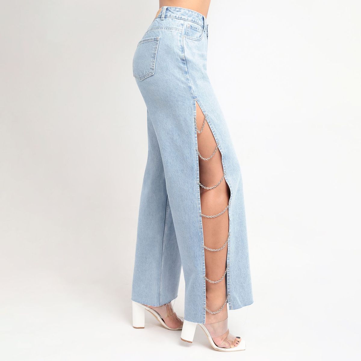 KANSAS - Pantalón Jean Palazzo Mujer Kansas