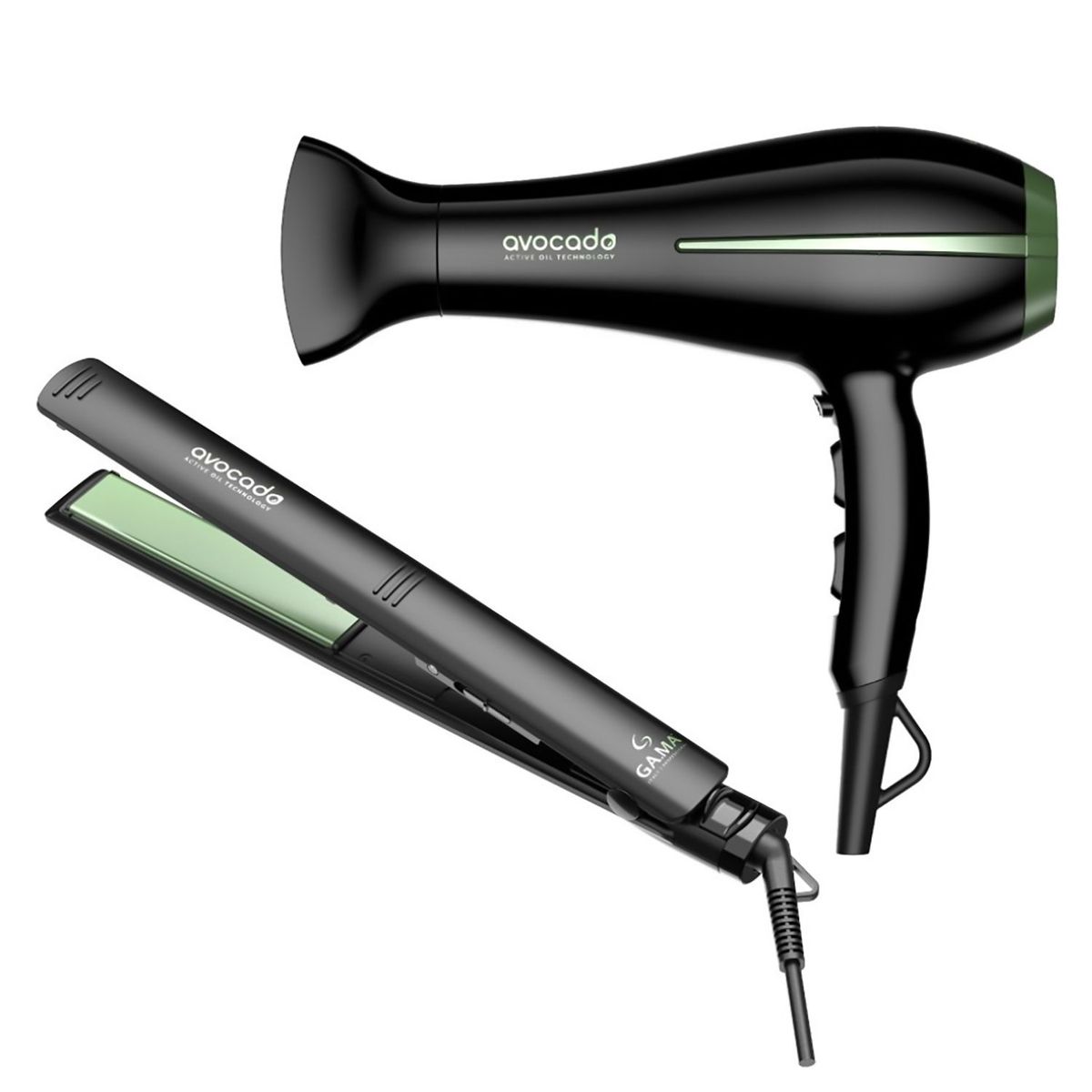 GAMA - Pack Avocado: Secadora Bora + Plancha Elegance GAMA Italy