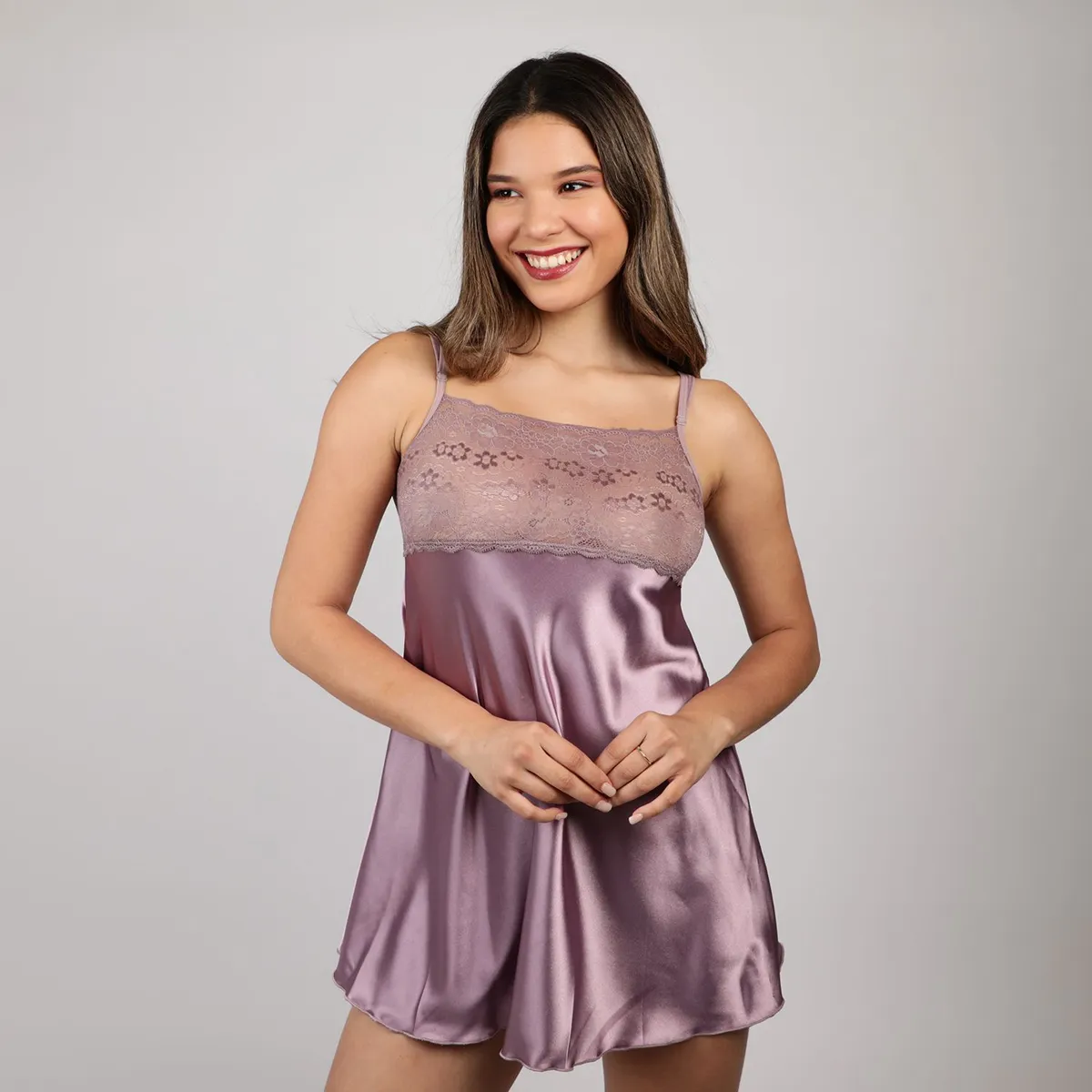 DIONE - Babydoll Satín Mujer Dione