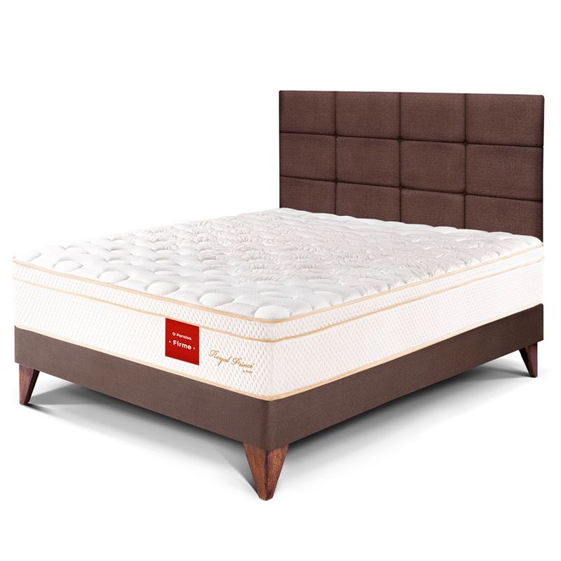 PARAISO - Dormitorio Europeo Royal Prince Firme Blocks 2 Plz + 2 Almohadas Viscoelásticas + Protector