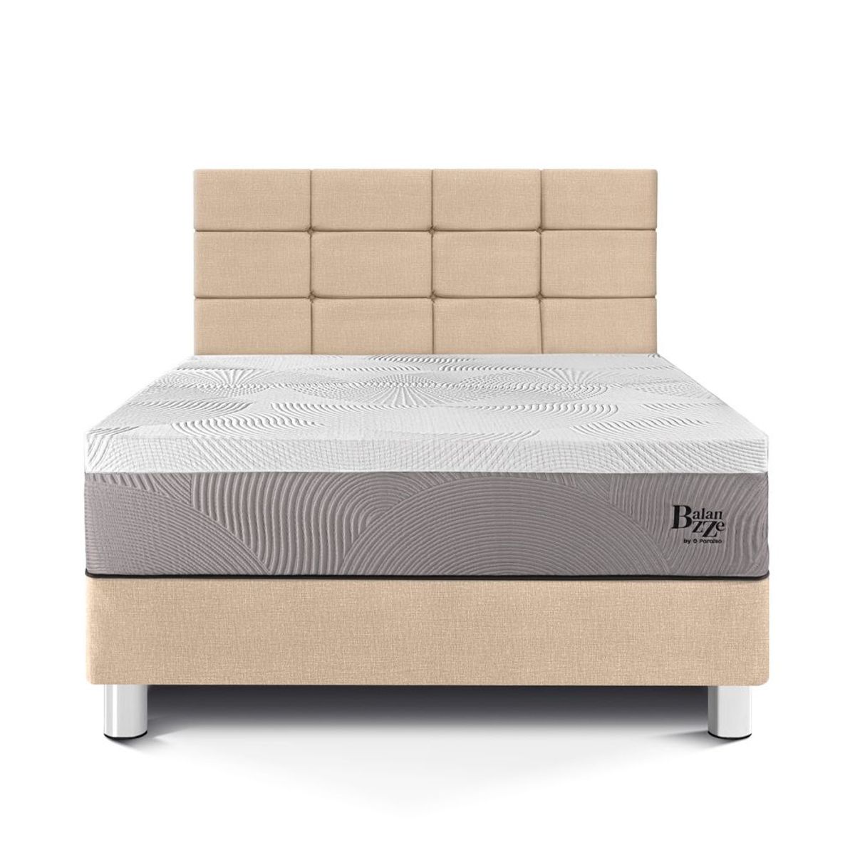 PARAISO - Dormitorio Balanzze Blocks 2 Plz + 2 Almohadas Viscoelásticas + Protector