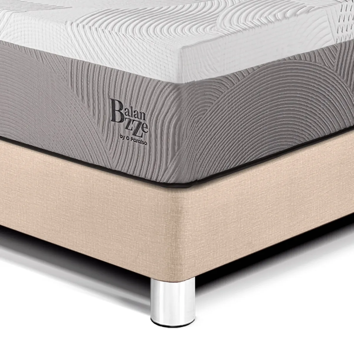 PARAISO - Dormitorio Balanzze Blocks Queen + 2 Almohadas Viscoelásticas + Protector