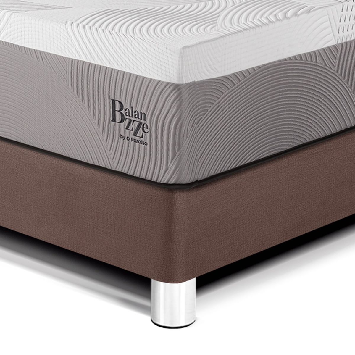 PARAISO - Dormitorio Balanzze Blocks Queen + 2 Almohadas Viscoelásticas + Protector