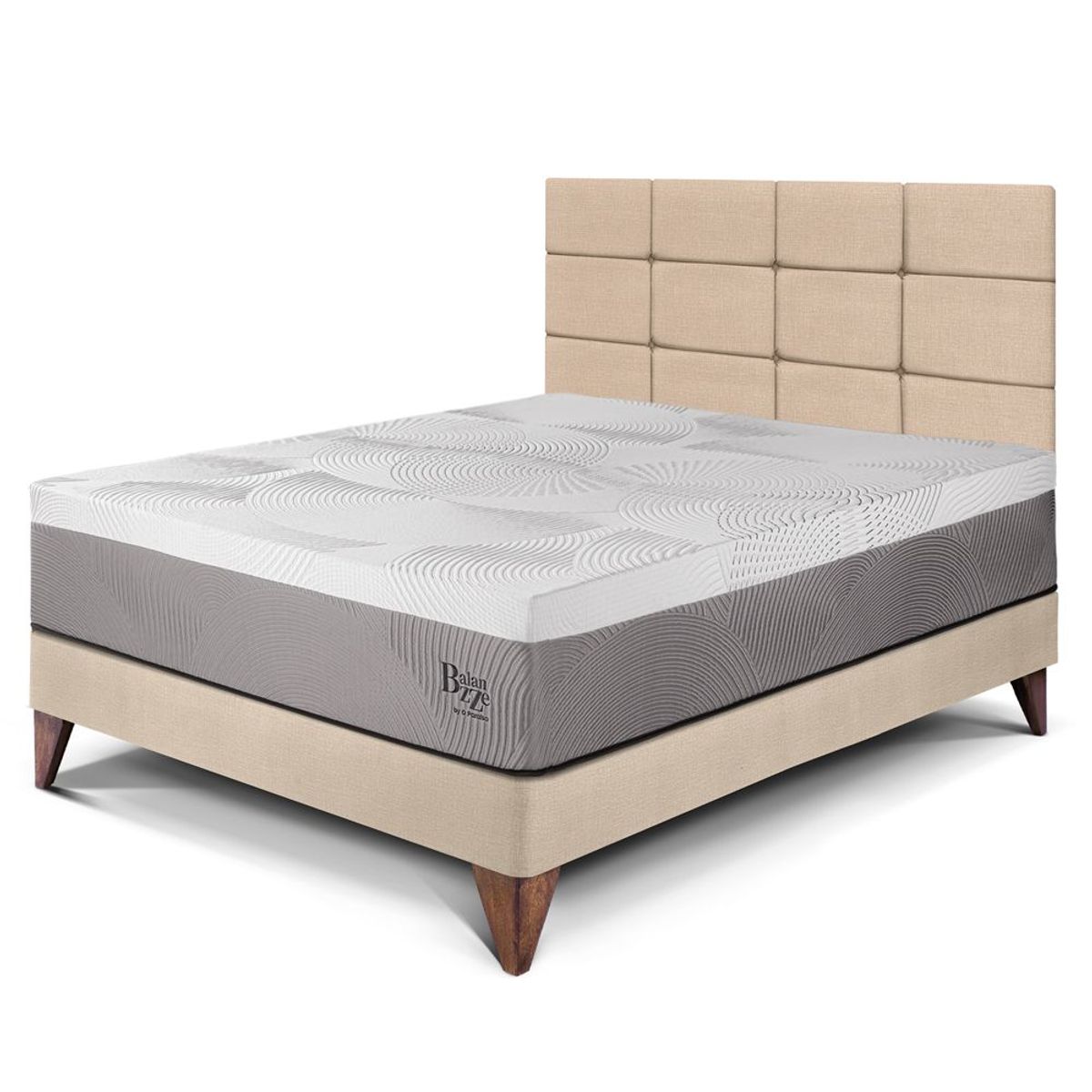 PARAISO - Dormitorio Europeo Balanzze Blocks 2 Plz + 2 Almohadas Viscoelásticas + Protector