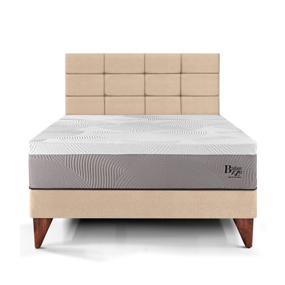 PARAISO - Dormitorio Europeo Balanzze Blocks 2 Plz + 2 Almohadas Viscoelásticas + Protector