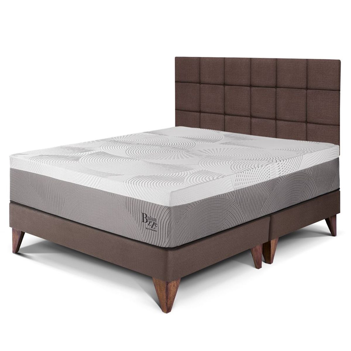 PARAISO - Dormitorio Europeo Balanzze Blocks King + 2 Almohadas Viscoelásticas + Protector