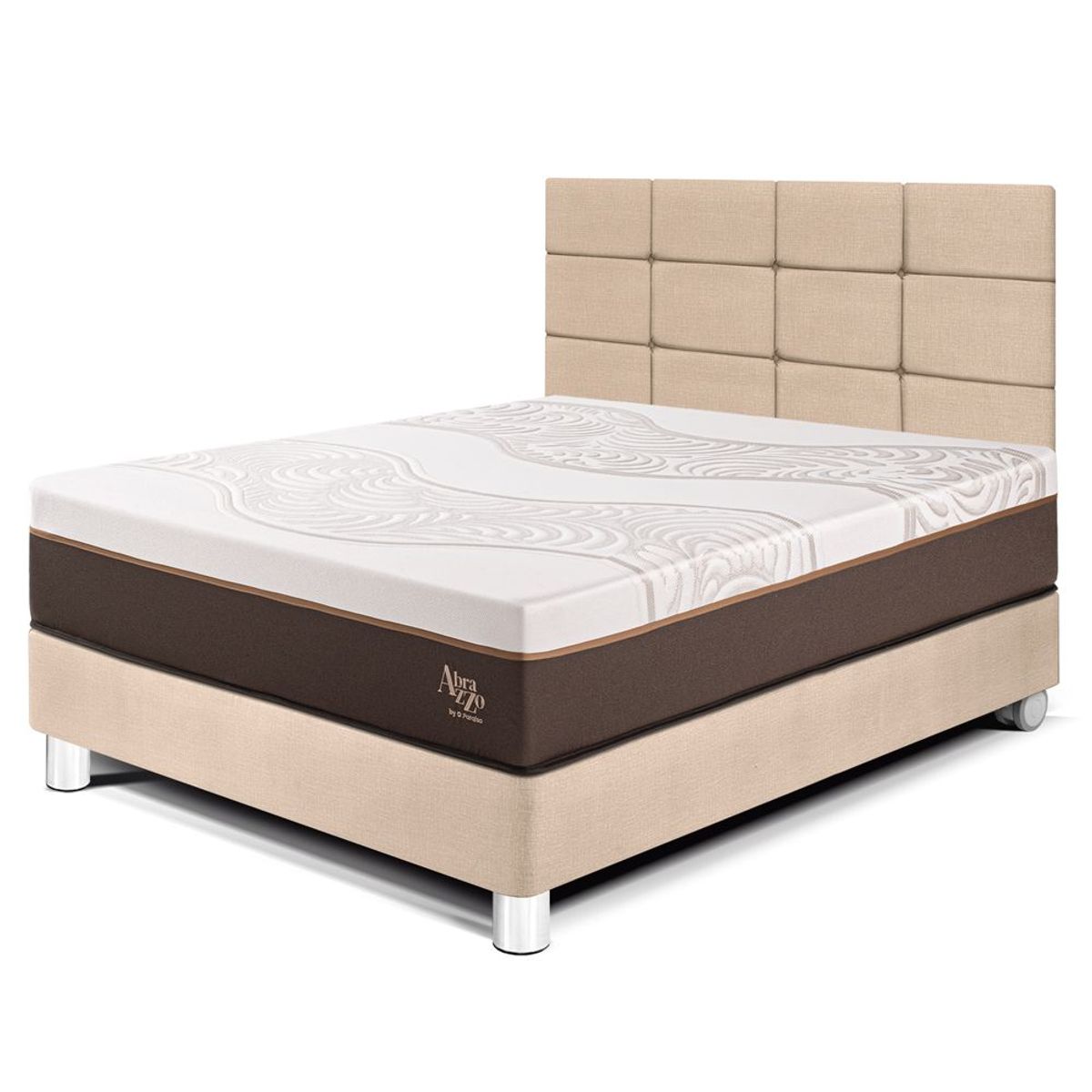 PARAISO - Dormitorio Royal Abrazzo Blocks 2 Plz + 2 Almohadas Viscoelásticas + Protector