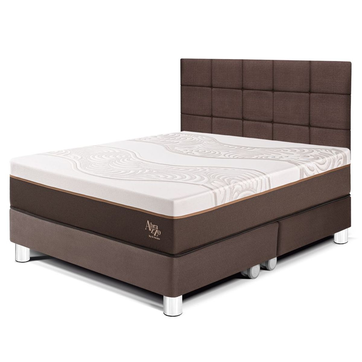 PARAISO - Dormitorio Royal Abrazzo Blocks Queen + 2 Almohadas Viscoelásticas + Protector