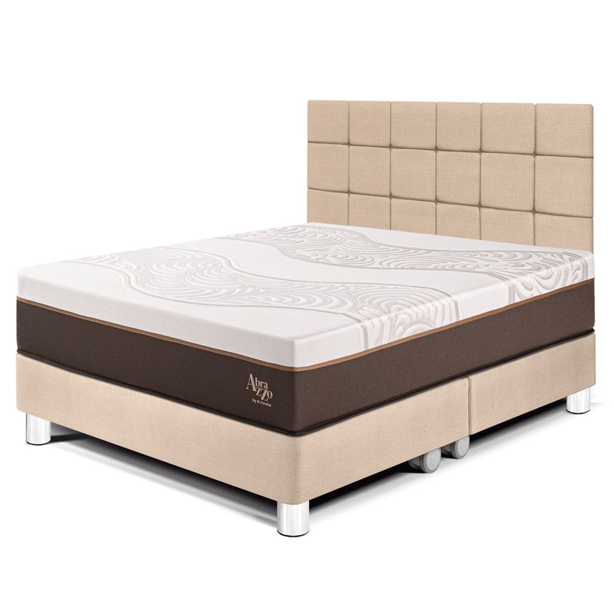 PARAISO - Dormitorio Royal Abrazzo Blocks King + 2 Almohadas Viscoelásticas + Protector
