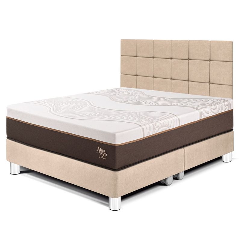 PARAISO - Dormitorio Royal Abrazzo Blocks King + 2 Almohadas Viscoelásticas + Protector