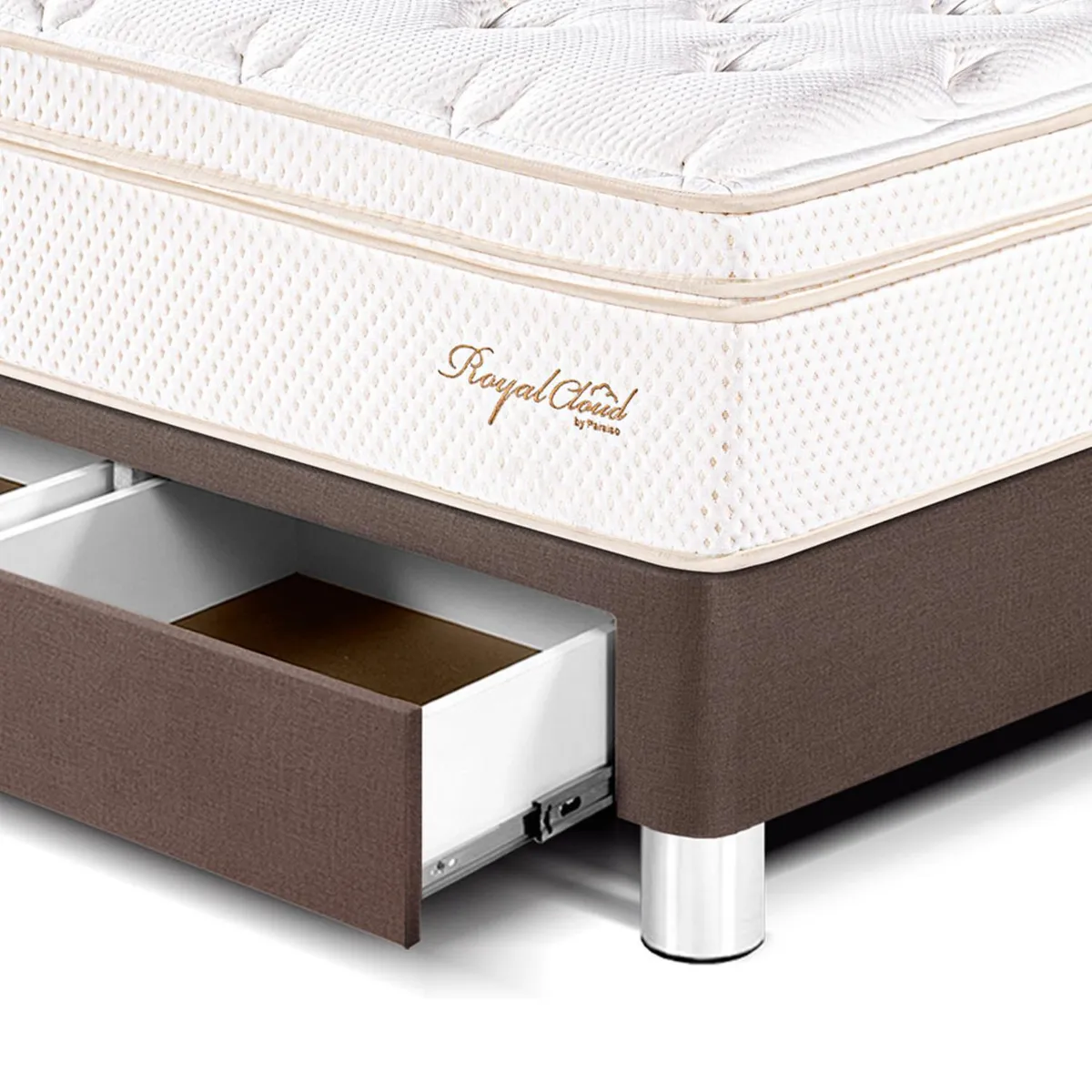 PARAISO - Dormitorio Con Cajones Royal Cloud Blocks 2 Plz + 2 Almohadas Viscoelásticas