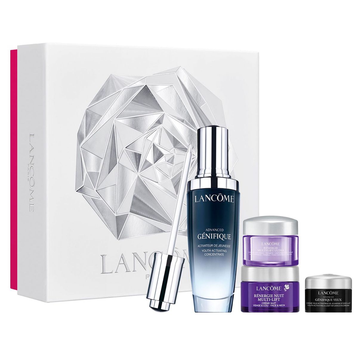 LANCOME - Estuche Génifique (Serum 50ml + Eye Care Yeux 5ml + Rénergie Multi Lift Ultra 15ml + Rénergie Nuit Multi Lift Ultra 15ml)