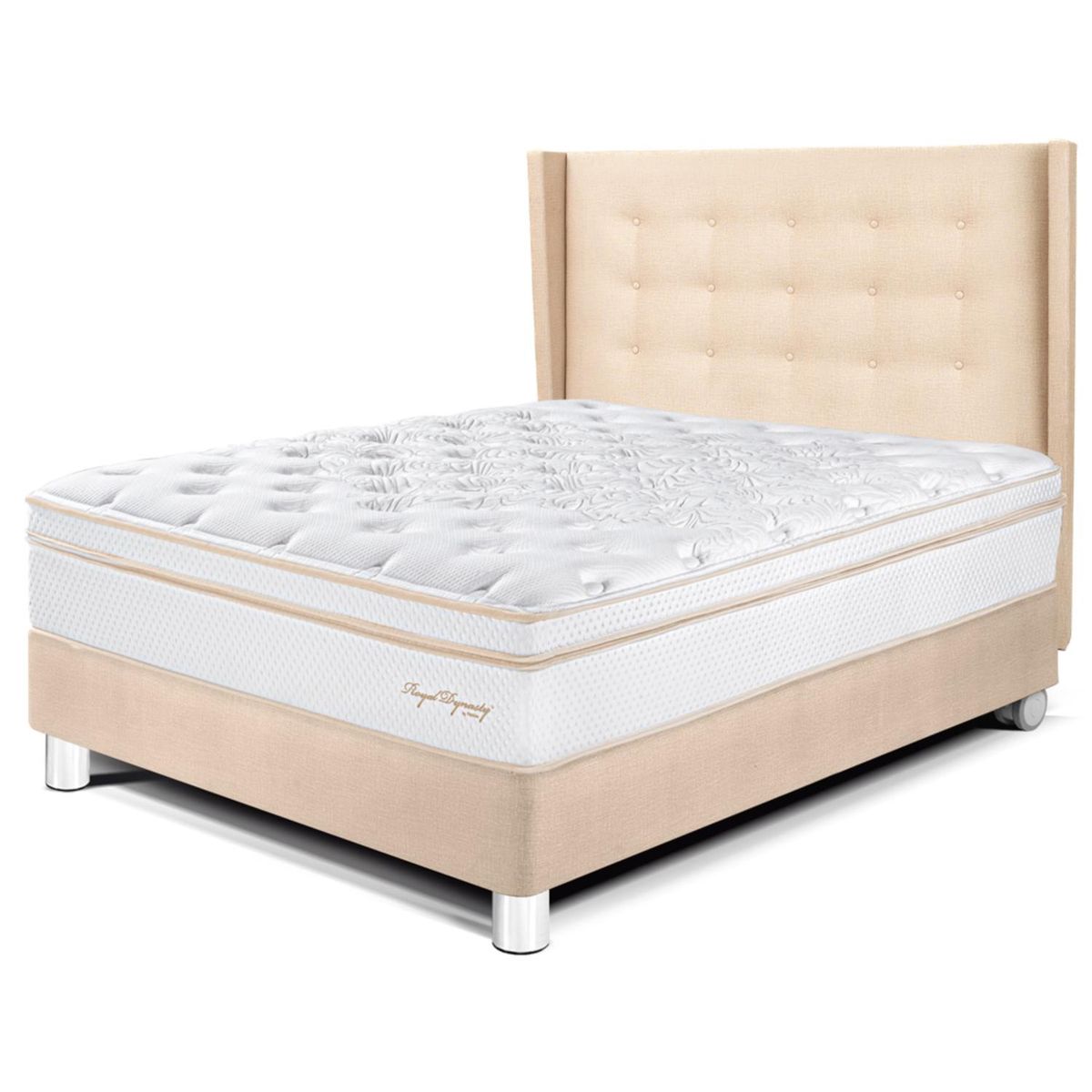 PARAISO - Dormitorio Royal Dynasty Gold 2 Plz + 2 Almohadas Viscoelásticas + Protector