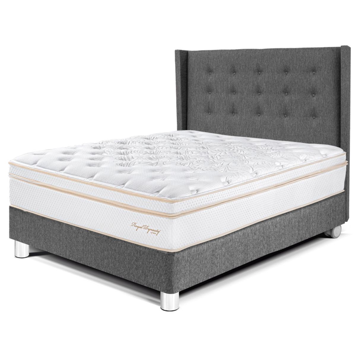 PARAISO - Dormitorio Royal Dynasty Gold 2 Plz + 2 Almohadas Viscoelásticas + Protector