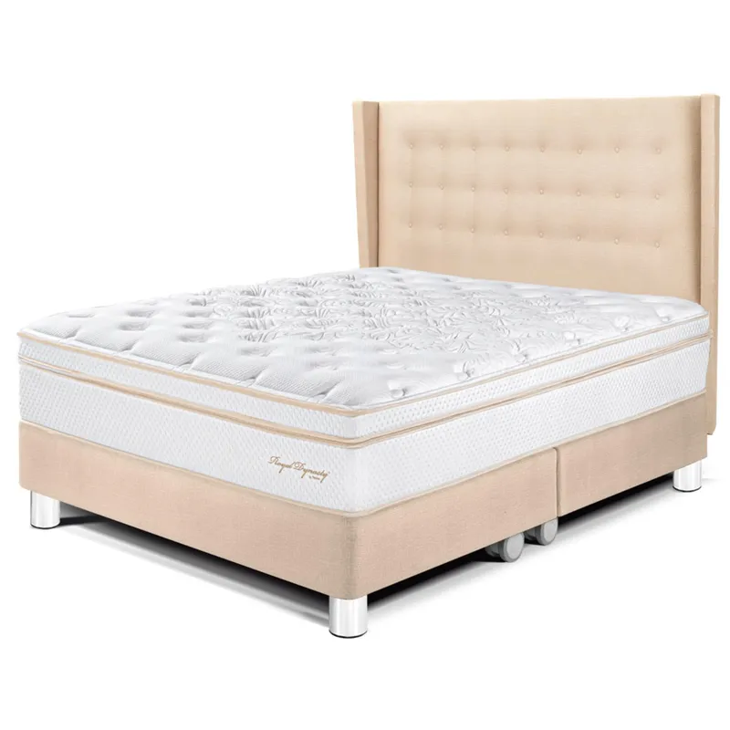 PARAISO - Dormitorio Royal Dynasty Gold King + 2 Almohadas Viscoelásticas + Protector