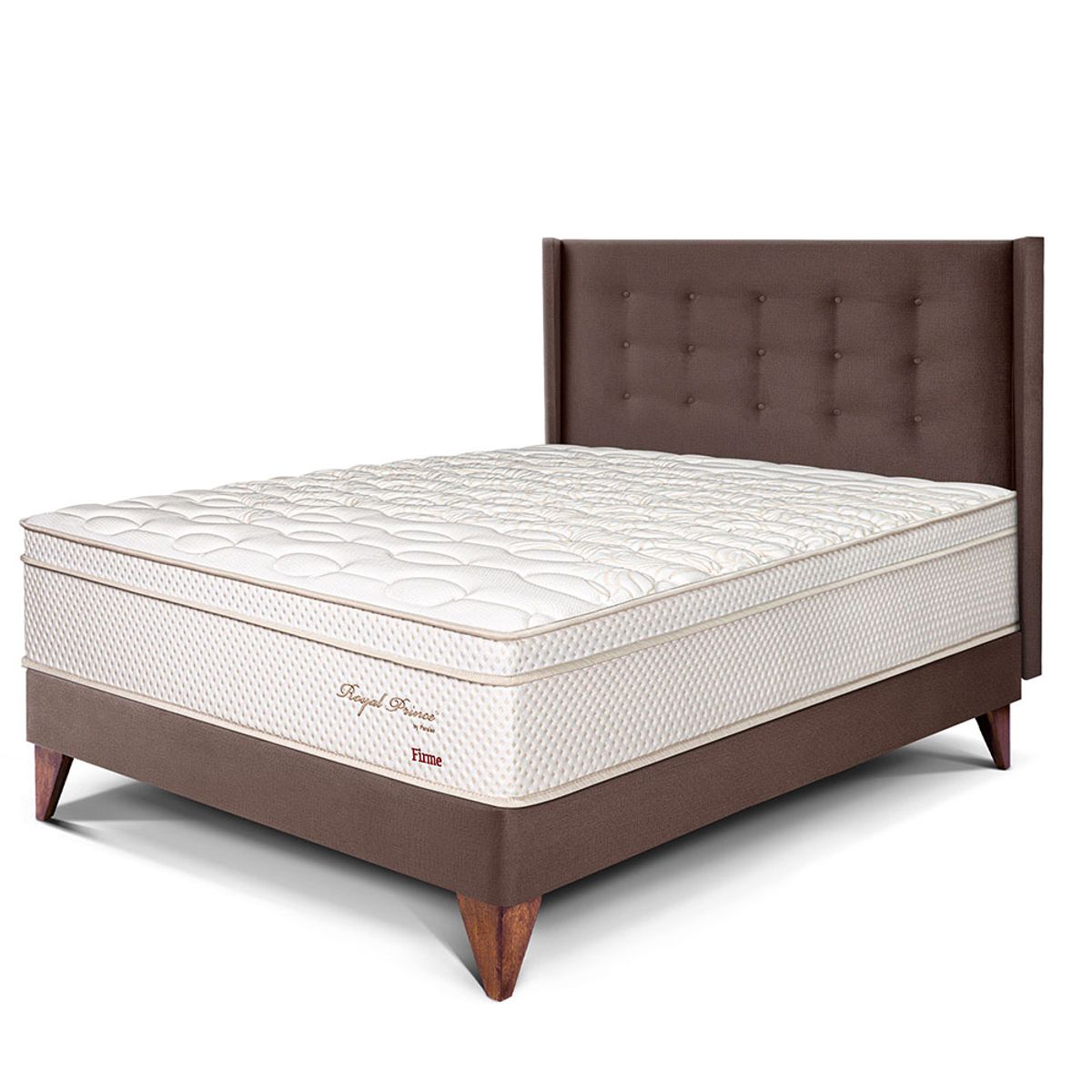 PARAISO - Dormitorio Europeo Royal Prince Firme Gold 2 Plz + 2 Almohadas Viscoelásticas + Protector