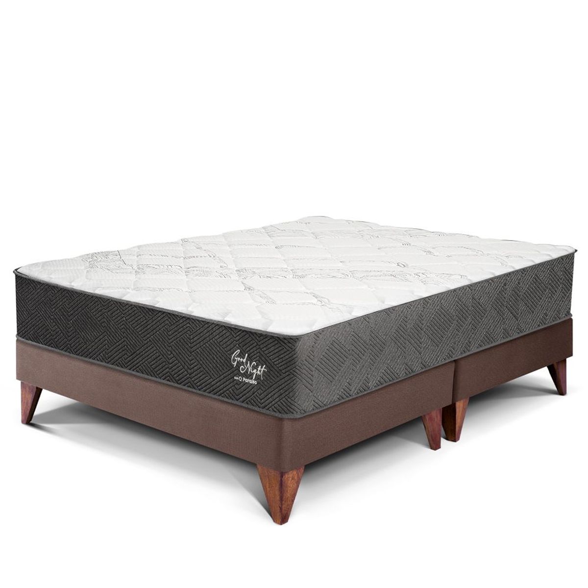 PARAISO - Cama Europea Good Night Queen + 2 Almohadas + Protector