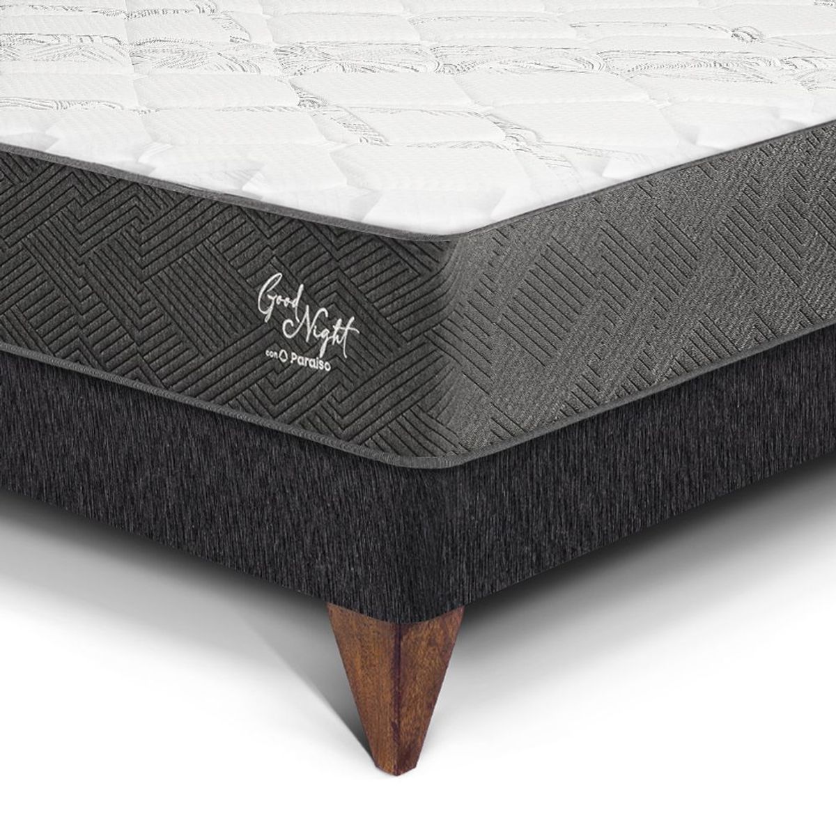 PARAISO - Dormitorio Europeo Good Night Queen + 2 Almohadas + Protector