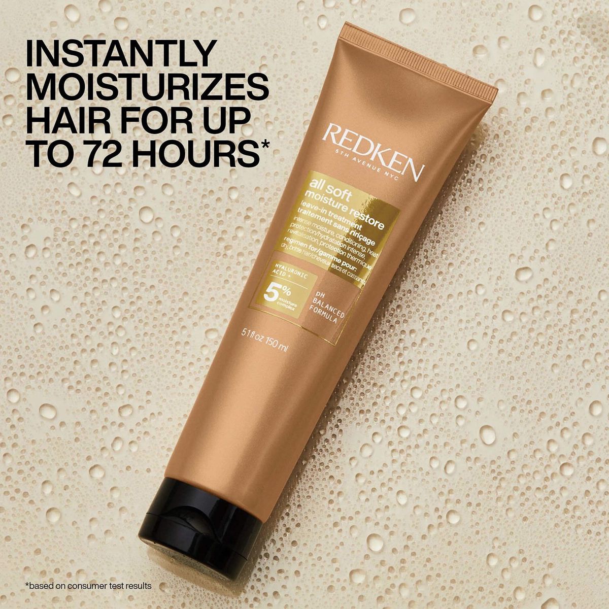 REDKEN - Tratamiento sin aclarado All Soft Moisture Restore para cabello seco y frágil 150ml