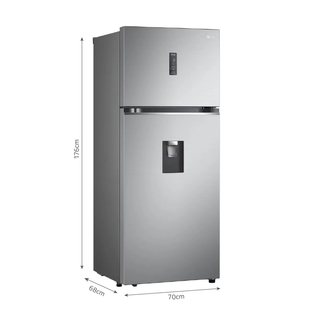 LG - Refrigeradora GT39SGP1 394L Hygiene Fresh Top Mount Plateada LG