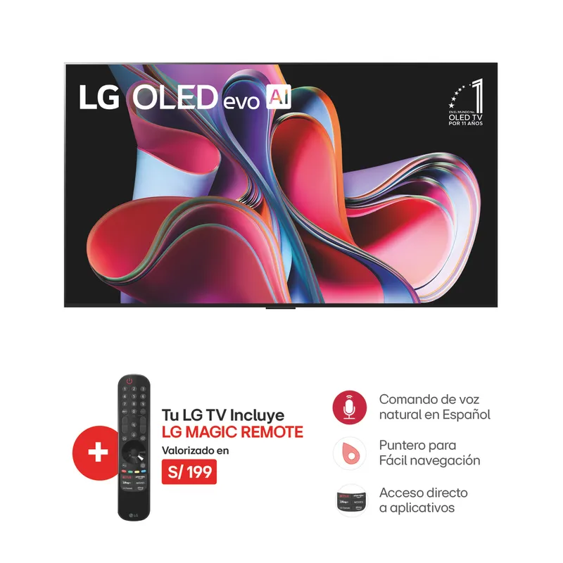 LG - Televisor 65" Lg Oled 4k Thinq Ai Oled65g3psa (2023)