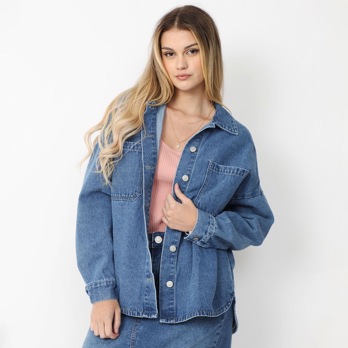 BASEMENT - Sobrecamisa Mujer Basement