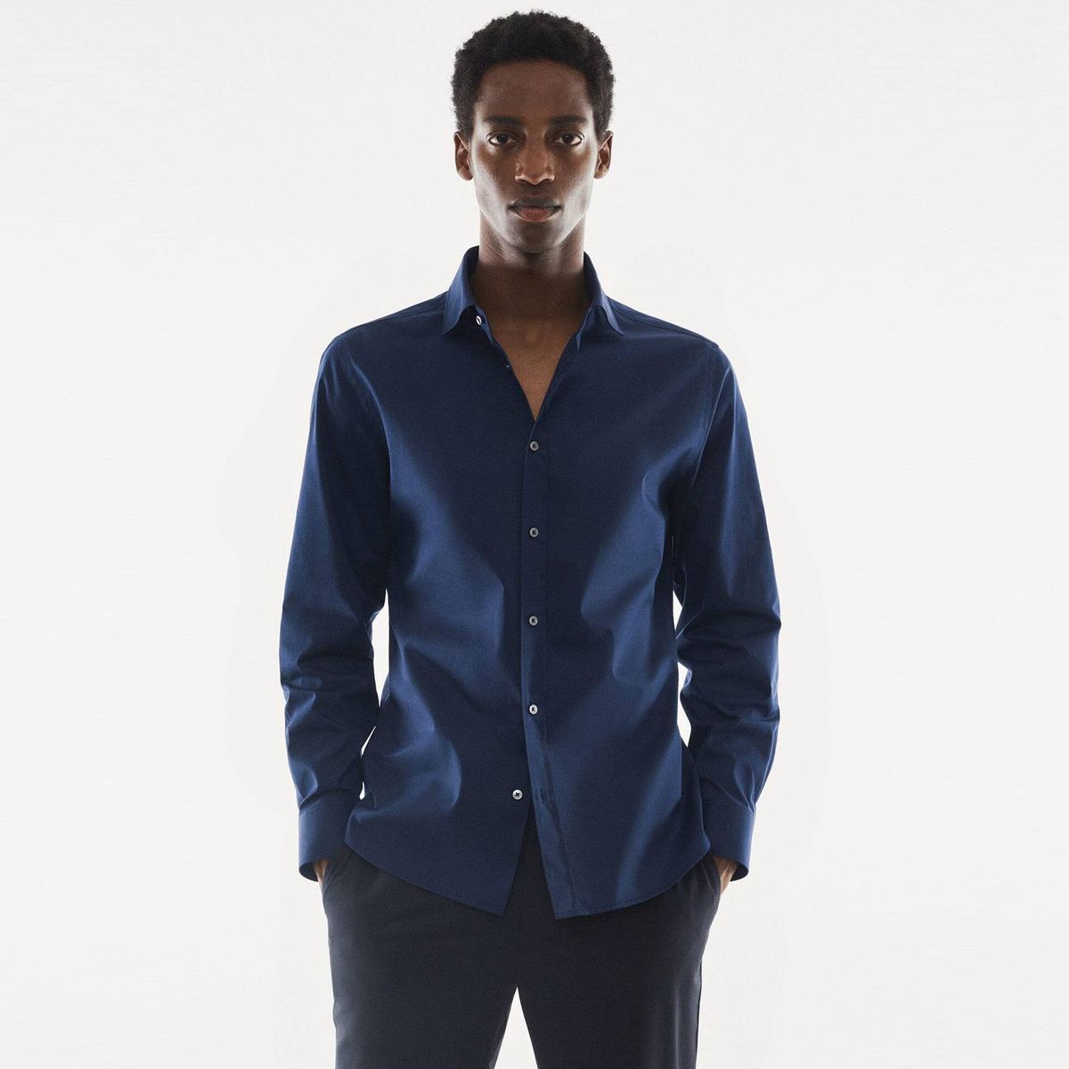 MANGO - Camisa Strech Hombre Mango Man Performance