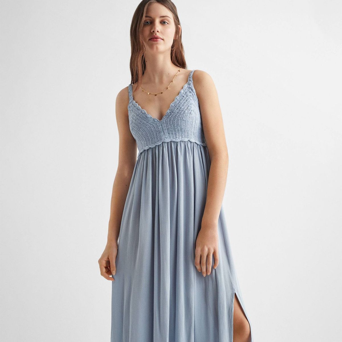 MANGO TEEN - Vestido Largo Mujer Mango Teen