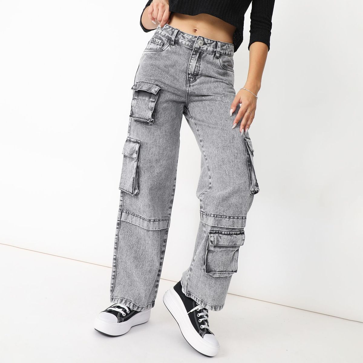 DENIMLAB - Pantalón Jean Straight Mujer Denimlab