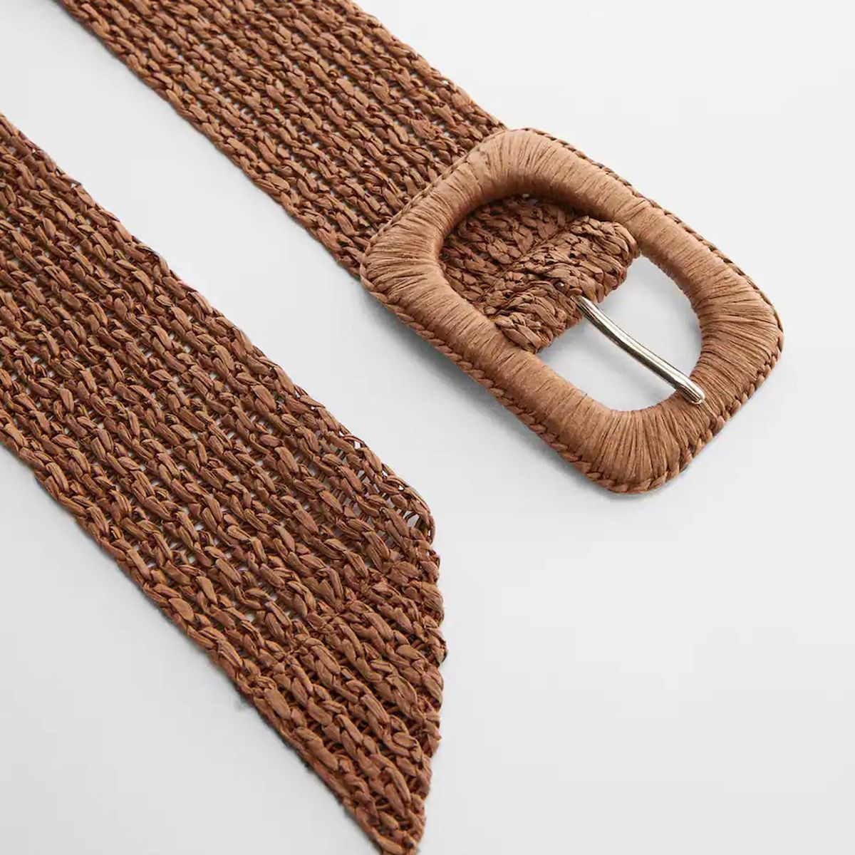 MANGO - Cinturón hebilla rafia