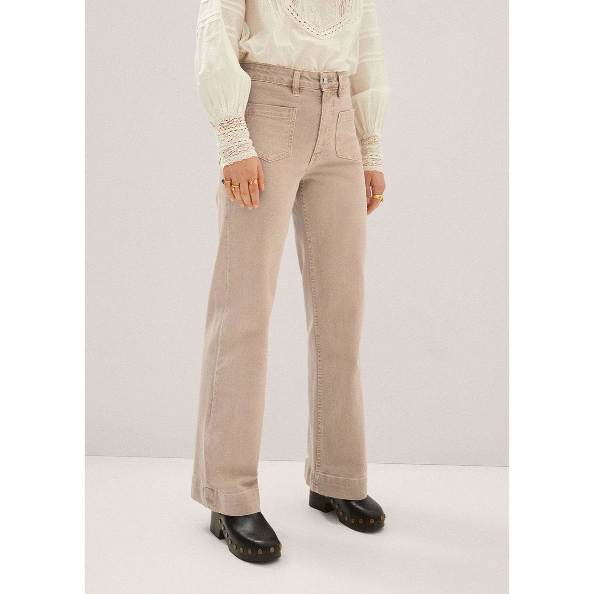 MANGO - Jean Wide Leg Mujer Mango