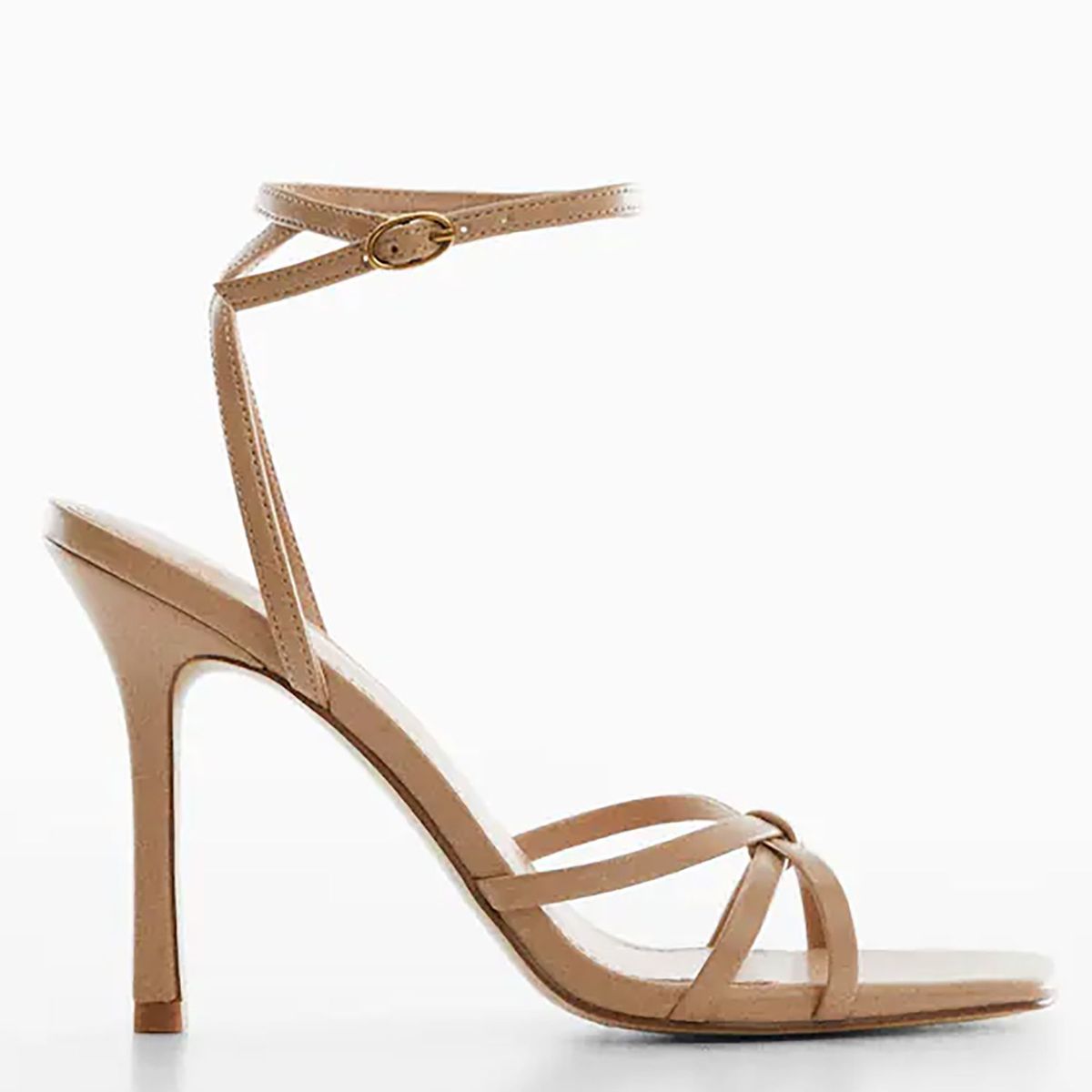 MANGO - Sandalia tiras tacón