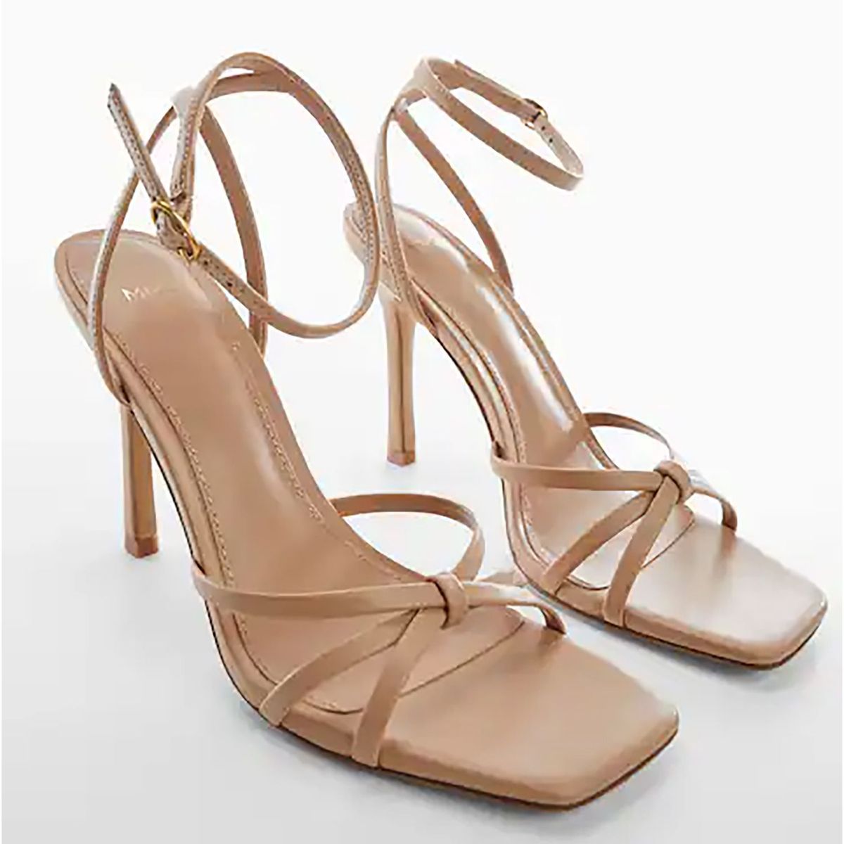 MANGO - Sandalia tiras tacón