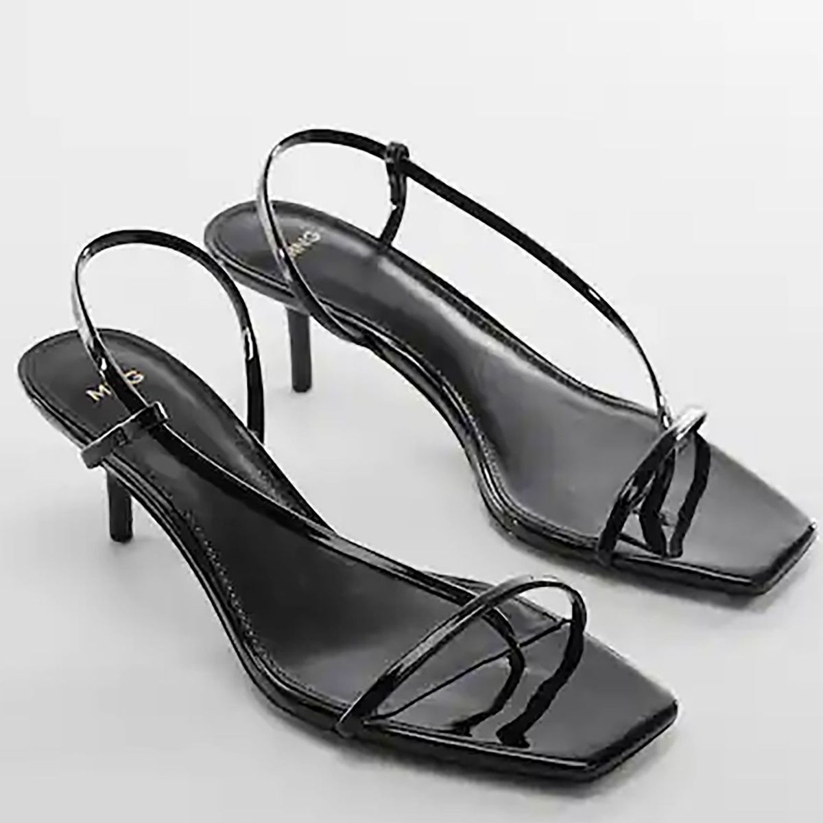 MANGO - Sandalia tiras tacón