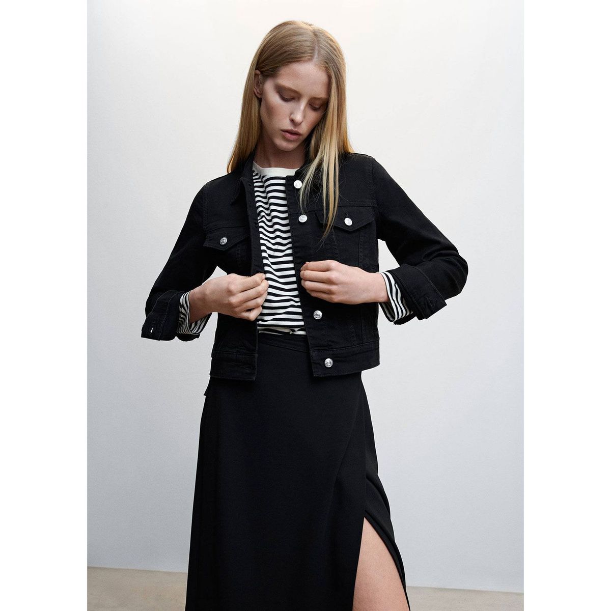 MANGO - Casaca Jean Mujer Mango