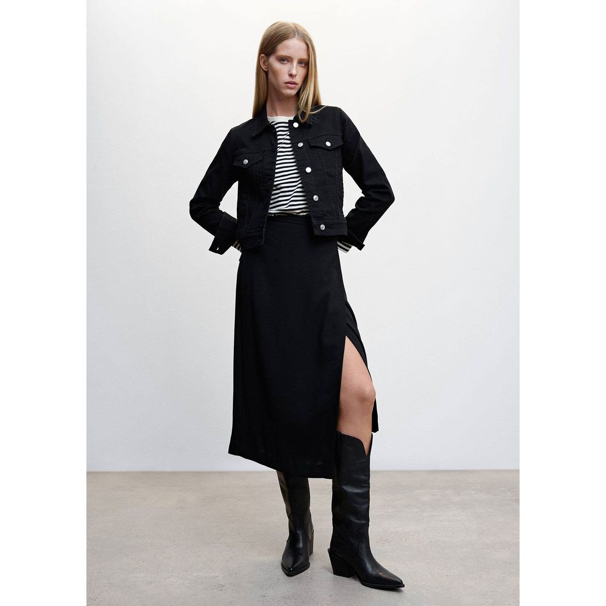 MANGO - Casaca Jean Mujer Mango