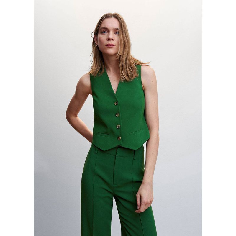 MANGO - Chaleco Casual Mujer Mango