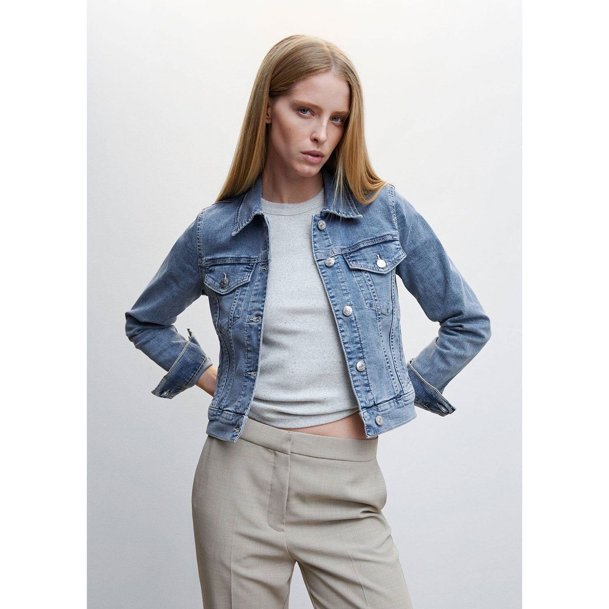 MANGO - Casaca Casual Mujer Mango