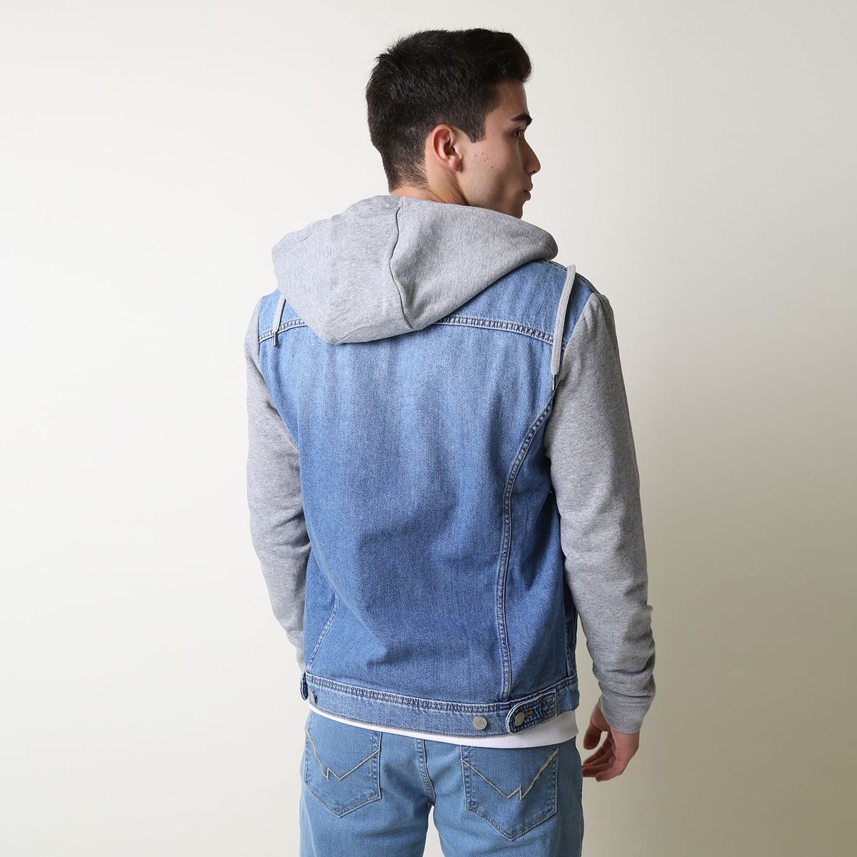 JACK&JONES - Casaca Denim con capucha de buzo Jack&Jones