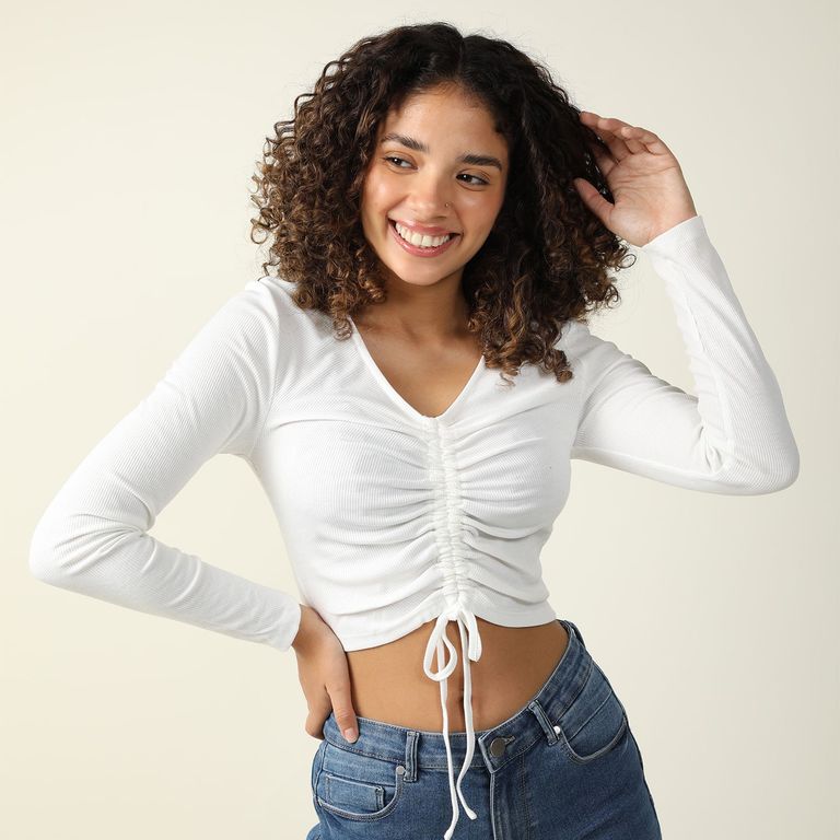 ONLY Onlnova Life L/S Josie Top Solid Ptm Blusa de Manga