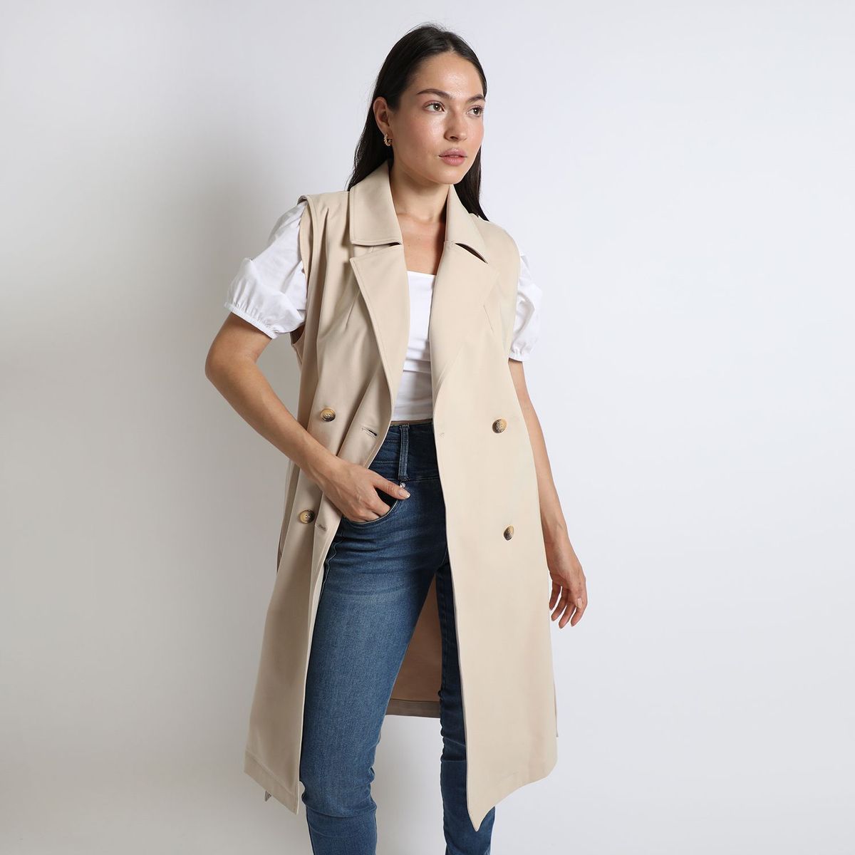 BASEMENT - Chaleco Casual Mujer Basement