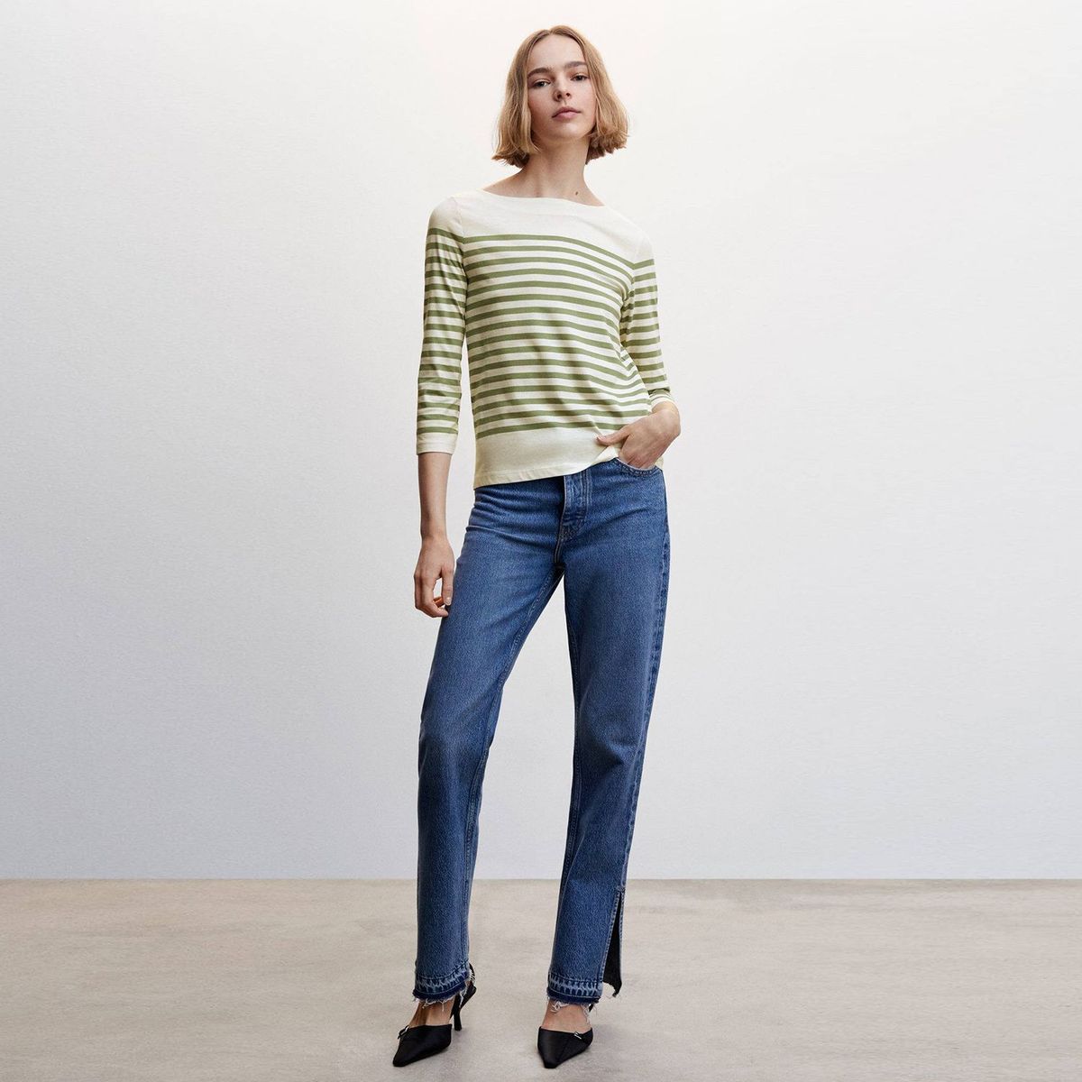 MANGO - Polo Manga Larga Algodón Mujer Mango