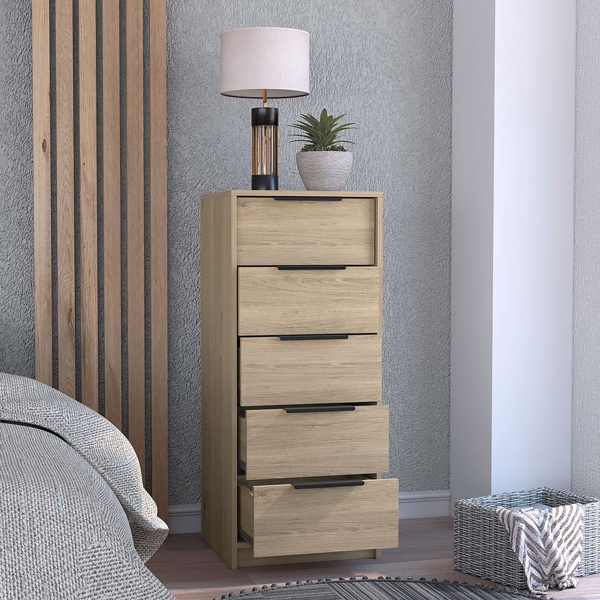 TUHOME - Cómoda Kaia 5 Cajones