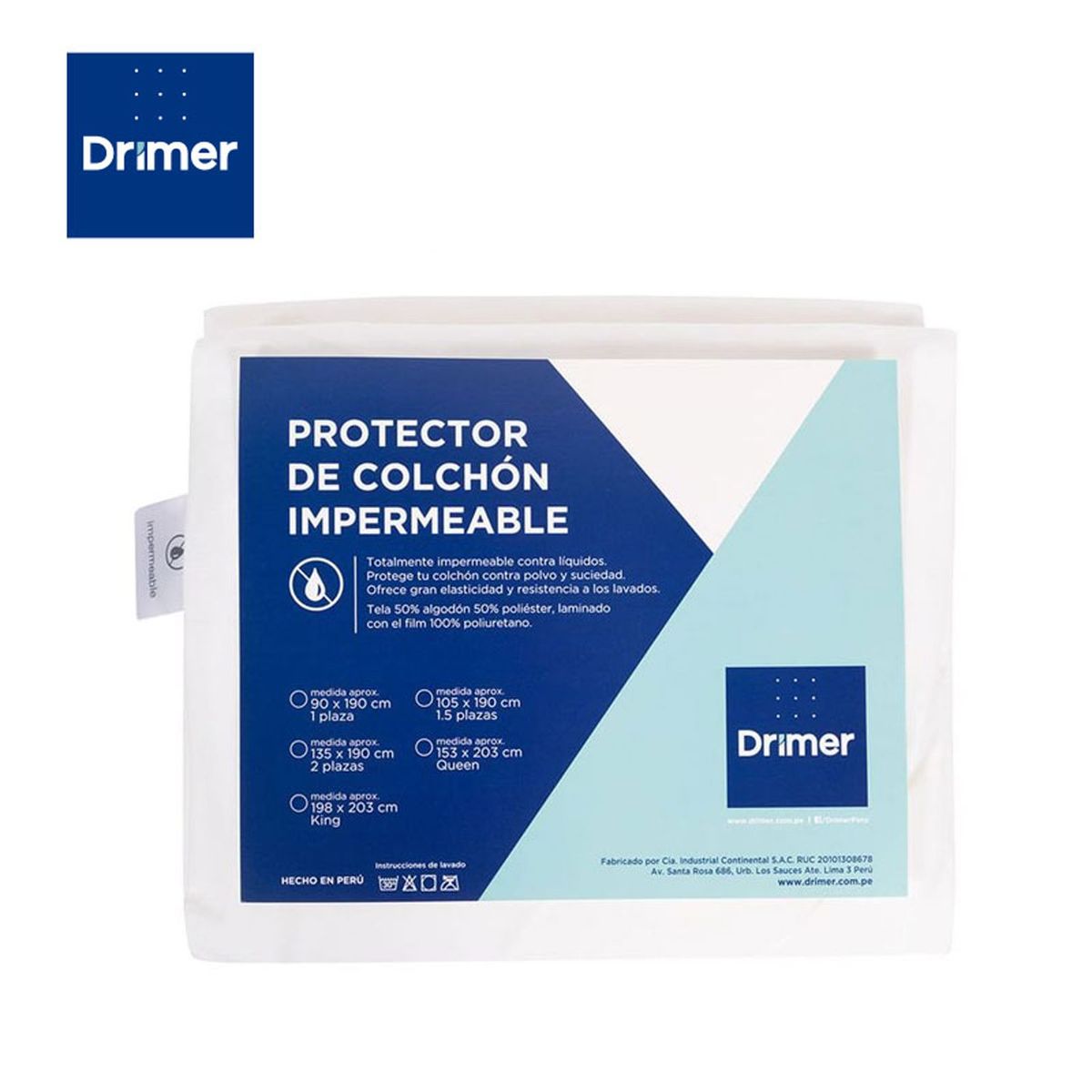 DRIMER - Proctor de Colchón Impermeable Queen