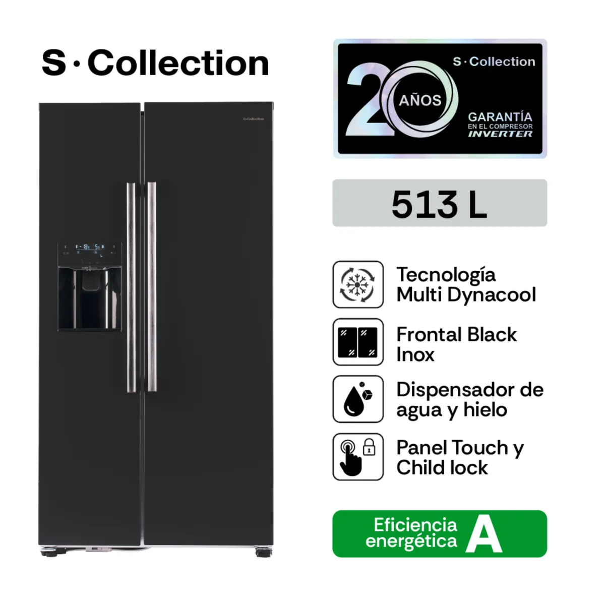 SCOLLECTION - Refrigeradora Scollection Boston Sbs 513L.